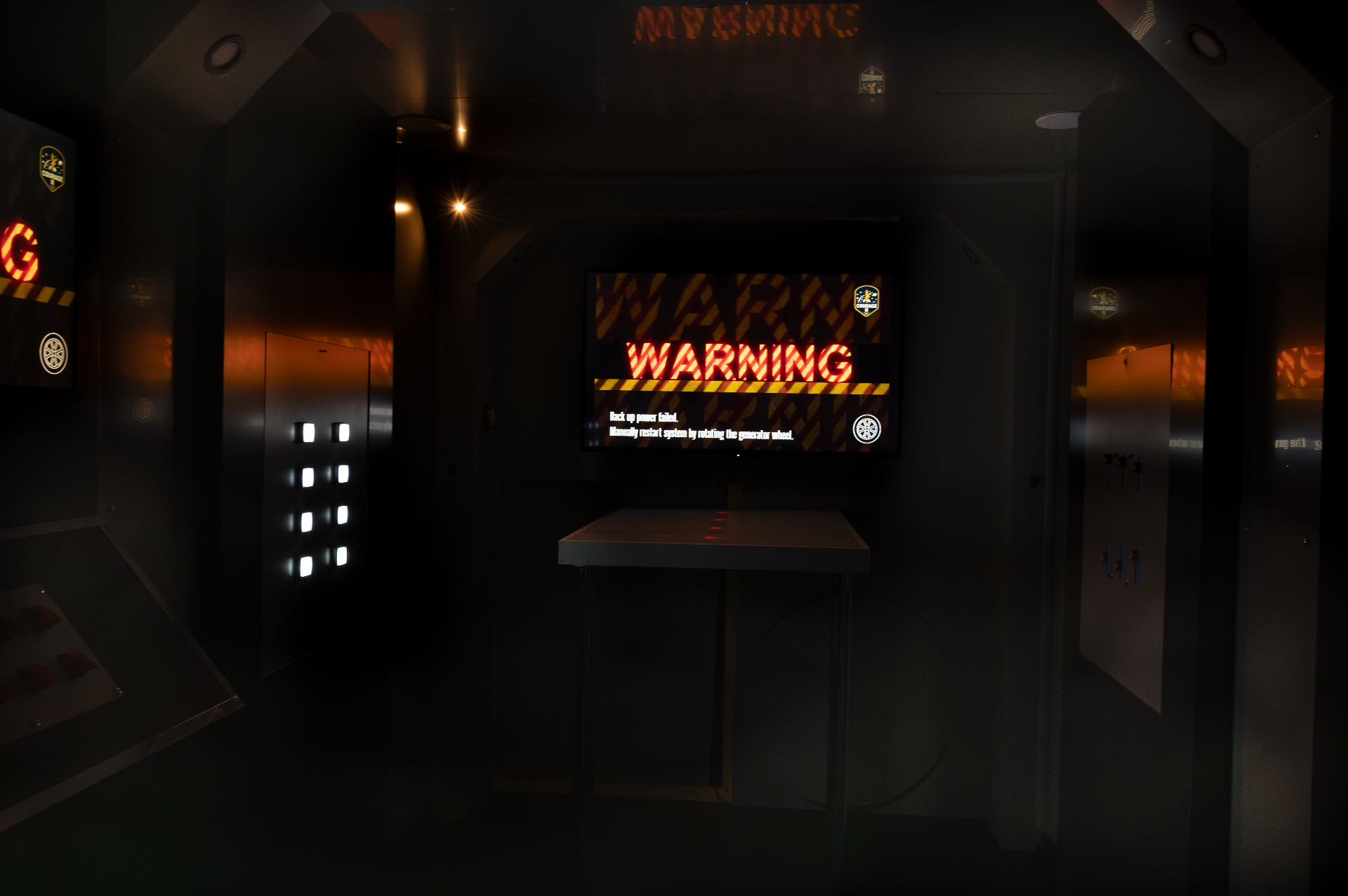 System failure scenario. Manual restart required.